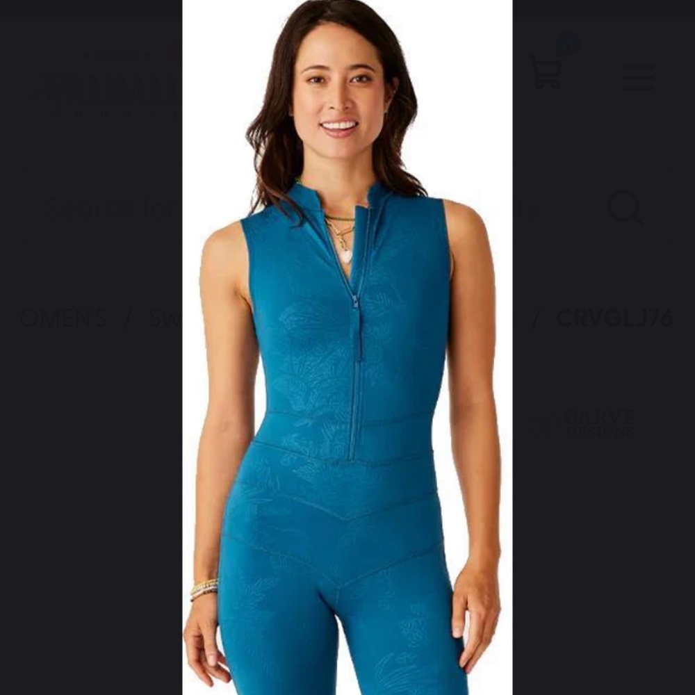 Carve Designs Sadie Sleeveless Wetsuit Azul Embossed